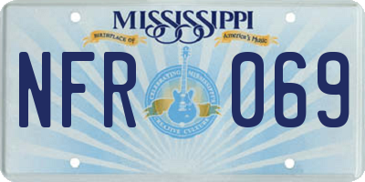 MS license plate NFR069