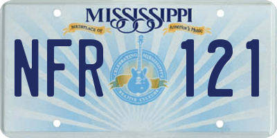 MS license plate NFR121