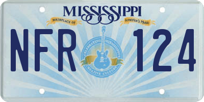 MS license plate NFR124