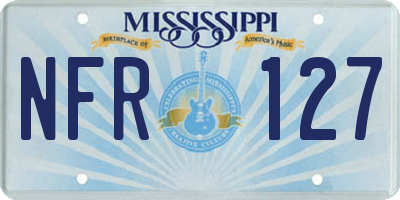 MS license plate NFR127