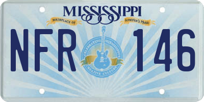 MS license plate NFR146