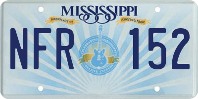MS license plate NFR152