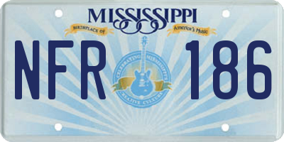 MS license plate NFR186
