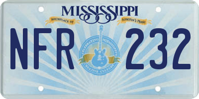 MS license plate NFR232