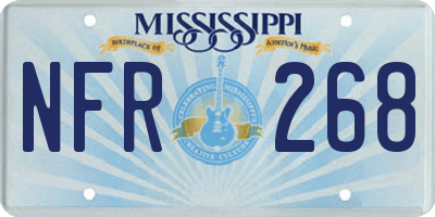MS license plate NFR268