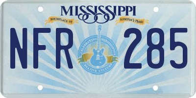 MS license plate NFR285