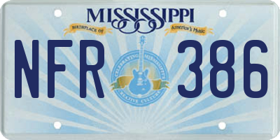 MS license plate NFR386