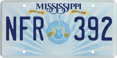 MS license plate NFR392