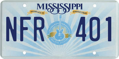 MS license plate NFR401