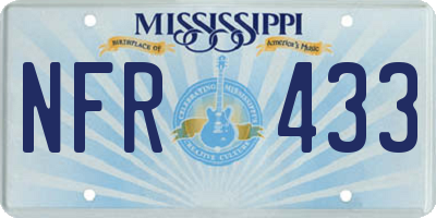 MS license plate NFR433