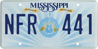 MS license plate NFR441