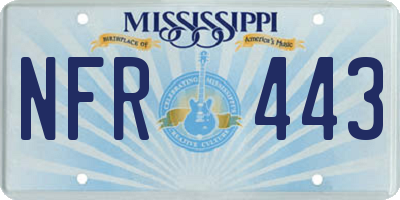 MS license plate NFR443