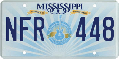 MS license plate NFR448