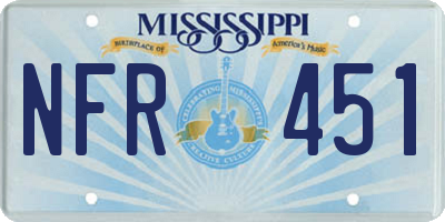 MS license plate NFR451