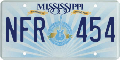 MS license plate NFR454