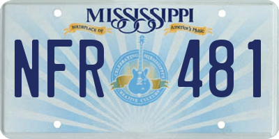 MS license plate NFR481