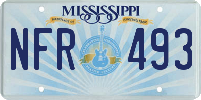 MS license plate NFR493