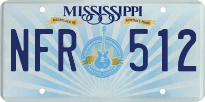 MS license plate NFR512