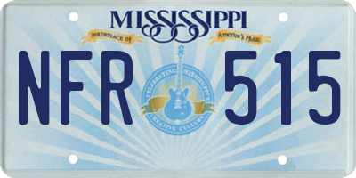 MS license plate NFR515