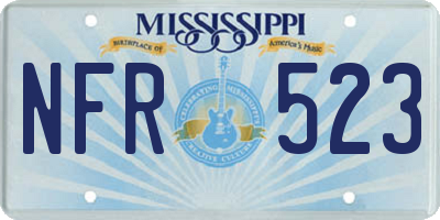 MS license plate NFR523