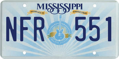 MS license plate NFR551