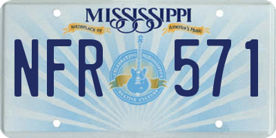 MS license plate NFR571