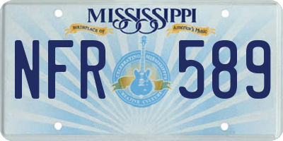MS license plate NFR589