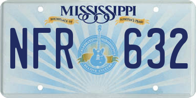 MS license plate NFR632