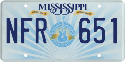 MS license plate NFR651