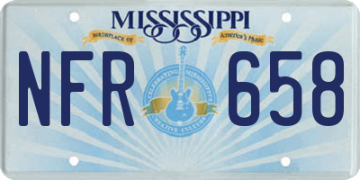MS license plate NFR658
