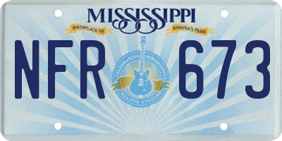 MS license plate NFR673