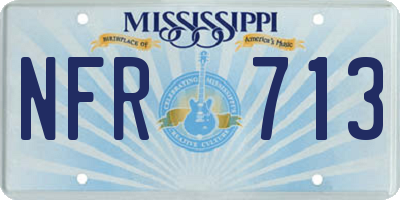 MS license plate NFR713