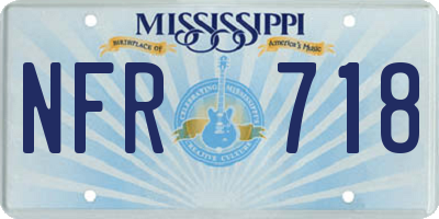 MS license plate NFR718