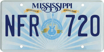 MS license plate NFR720