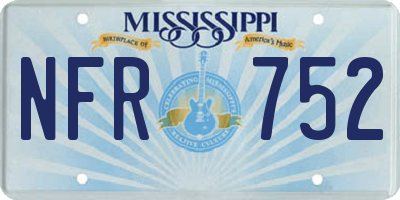 MS license plate NFR752