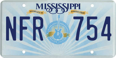 MS license plate NFR754