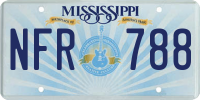 MS license plate NFR788