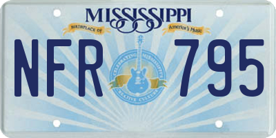 MS license plate NFR795