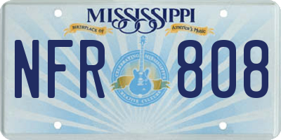 MS license plate NFR808