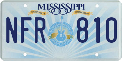 MS license plate NFR810