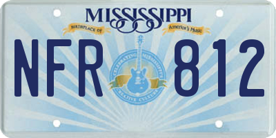 MS license plate NFR812
