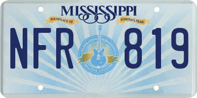 MS license plate NFR819