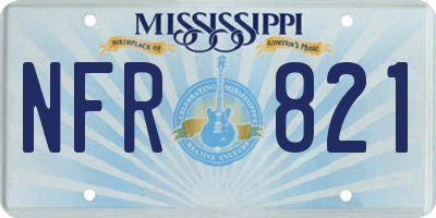 MS license plate NFR821