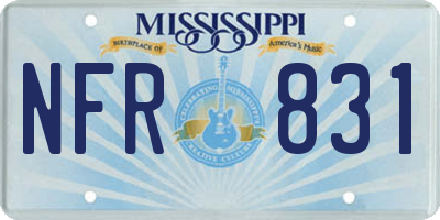MS license plate NFR831
