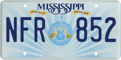 MS license plate NFR852