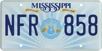 MS license plate NFR858
