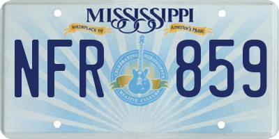 MS license plate NFR859