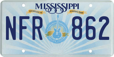 MS license plate NFR862