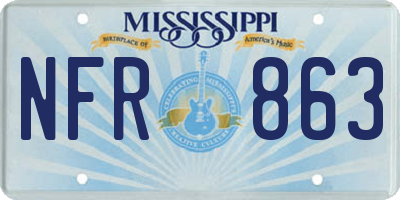MS license plate NFR863