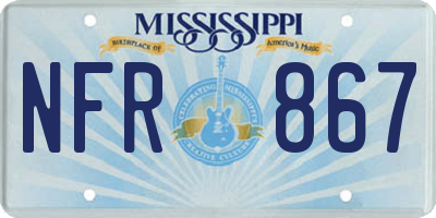 MS license plate NFR867